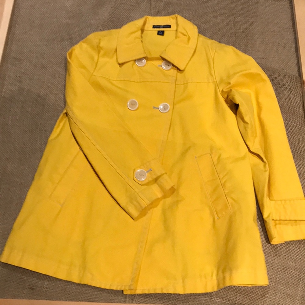 Gap yellow swing coat